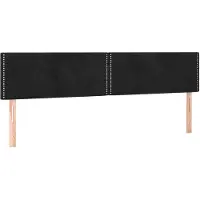 vidaXL Hoofdborden 160x5x78/88 cm fluweel zwart