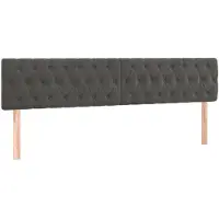 vidaXL Hoofdborden 180x7x78/88 cm fluweel donkergrijs