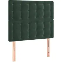 vidaXL Hoofdbord donkergroen 100x5x118/128 cm fluweel