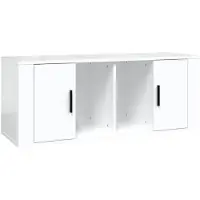 vidaXL TV-kast, hoogglans wit, 100x35x40 cm, houtvezel