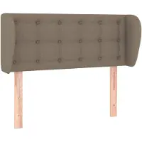 vidaXL Hoofdbord met randen 103x23x78/88 cm stof taupe