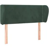vidaXL Hoofdbord met randen 103x23x78/88 cm fluweel donkergroen
