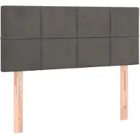 vidaXL Hoofdbord 80x5x78/88 cm fluweel donkergrijs