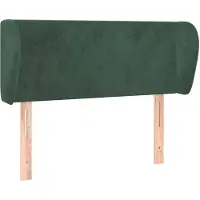 vidaXL Hoofdbord met randen 93x23x78/88 cm fluweel donkergroen