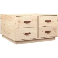 vidaXL Salontafel 80x80x45 cm massief grenenhout