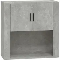 vidaXL Wandkast 80x33x80 cm bewerkt hout betongrijs