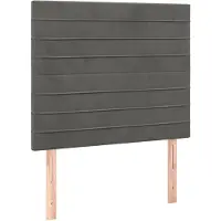 vidaXL Hoofdbord donkergrijs 90x5x118/128 cm fluweel