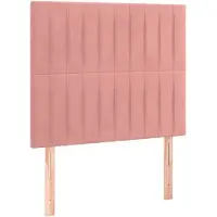 vidaXL Hoofdbord roze 80x5x118/128 cm fluweel