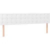 vidaXL Hoofdborden 160x5x78/88 cm kunstleer wit