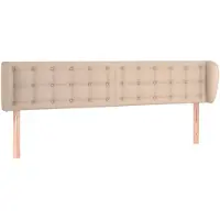 vidaXL Hoofdbord met randen 163x23x78/88 cm kunstleer cappuccinokleur