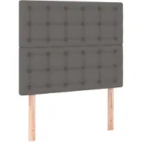 vidaXL Hoofdbord grijs 100x5x118/128 cm kunstleer