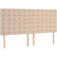 vidaXL Hoofdbord cappuccino 160x5x118/128 cm Kunstleer
