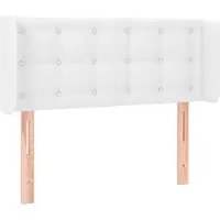 vidaXL Hoofdbord met randen 103x16x78/88 cm kunstleer wit