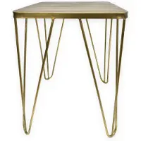 Countryfield Bijzettafel Perryville Metaal Goudkleurig 40 x 40 cm - Hoogte 52 cm