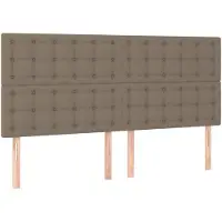 vidaXL Hoofdbord taupe 160x5x118/128 cm Stof