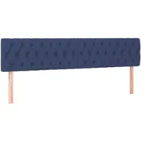 vidaXL Hoofdborden 200x7x78/88 cm stof blauw