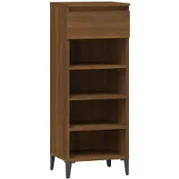 vidaXL Schoenenrek 40x36x105 cm bewerkt hout bruin eikenkleur