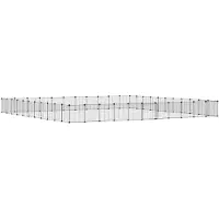 vidaXL Huisdierenkooi met deur 44 panelen 385x385x35 cm staal zwart