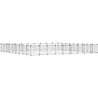 vidaXL Huisdierenkooi met deur 36 panelen 315x315x35 cm staal zwart
