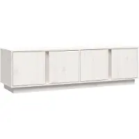 vidaXL Tv-meubel 140x40x40 cm massief grenenhout wit