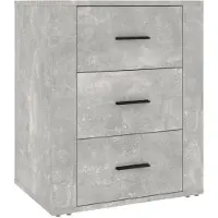 vidaXL Nachtkastje 50x36x60 cm bewerkt hout betongrijs