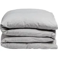 Yumeko Kinderdekbedovertrek Jersey Katoen 100x135 Grijs - Eco, Bio & Fairtrade