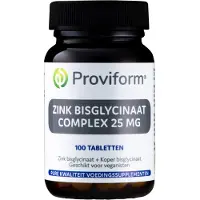 Proviform Zink bisglycinaat 25 mg complex 100 tabletten