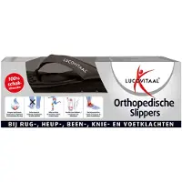 Lucovitaal Orthopedische Slippers Maat 45/46 - Zwart