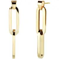 Traveller Oorbellen - Oorhangers Dames - Goudkleurig - Edelstaal - Schakels - Verguld - 181105
