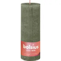 Bolsius Stompkaars Rustiek Shine Donker Groen 85 Uur D 6,8 H 19 Cm