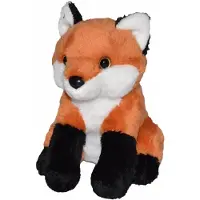 Wild republic knuffel vos junior 13 cm pluche bruin/zwart