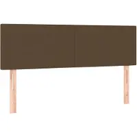 vidaXL Hoofdborden 144x5x78/88 cm stof donkerbruin