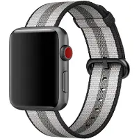 Apple Watch 38mm Black Stripe Woven Nylon Horlogeband