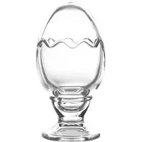 Clayre & Eef Glazen potje Ei Ø 8x16 cm Transparant Glas Rond Potje Transparant Potje