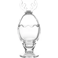 Clayre & Eef Glazen potje Ø 8x21 cm Transparant Glas Rond Potje Transparant Potje