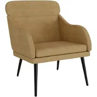 vidaXL Fauteuil 63x76x80 cm fluweel bruin