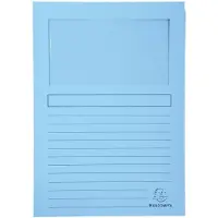 Exacompta SUPER Pak van 100 venstermappen - 160g/m2 - 22x31cm - - Lichtblauw - 50152E