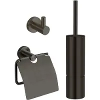 Best design Moya toilet accessoires set Gunmetal verouderd ijzer
