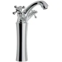 Sapho Antea 1-gats wastafelkraan verhoogd 25cm met pop-up waste chroom