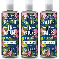 Faith In Nature - Wild Rose Bad-en Douchegel - 400ml - 3 Pak