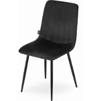 Viking Choice LAVA - Velvet eetkamerstoel - set van 4 eettafel stoelen - zwart