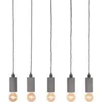 Present Time Fresco hanglamp 5-lichts grijs