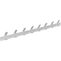 Gorillz Trim 75 Kapstok -Kapstokken - Industriële Wandkapstok - 16 Kapstok haken (lengte) 75 cm - Metaal - Wit