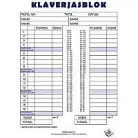 Haza 2x Scoreblokken Klaverjassen 50 vellen - Kaartspel