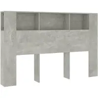vidaXL Hoofdbordkast 160x18,5x104,5 cm betongrijs