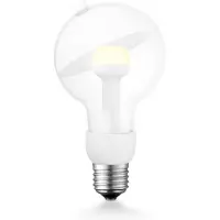 Home Sweet Home Design LED Lichtbron Move Me - Wit - G80 Sphere LED lamp - 8/8/13.7cm - Met verstelbare diffuser via magneet - geschikt voor E27 fitting - 3W 220lm 2700K - warm wit licht