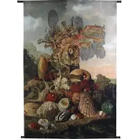 HD Collection Wanddoek Schelpen Perzik 105x3x136cm