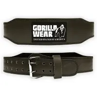 Gorilla wear Halterriem - 4 Inch Padded Leren Lifting Belt - Legergroen - S/M