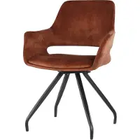 LivingFurn Capp Rust Velvet