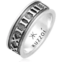 KUZZOI Ring 'Zahlen' zwart / zilver